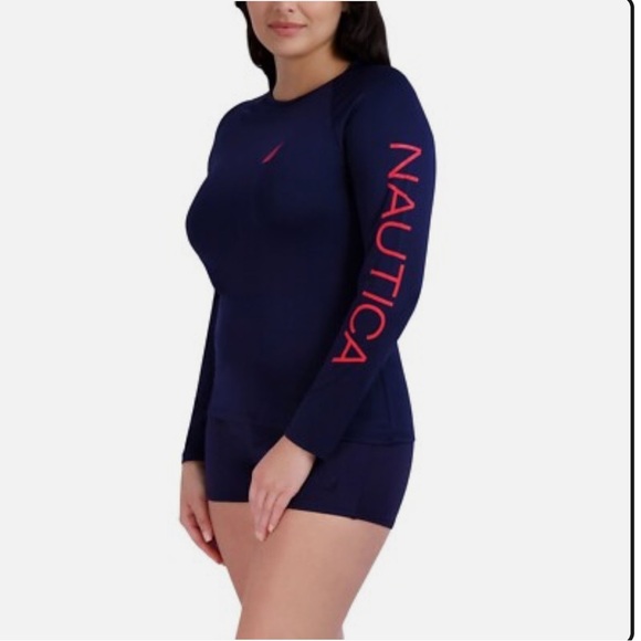 NWT Nautica Women's Long Sleeve Rashguard M - Picture 1 of 3